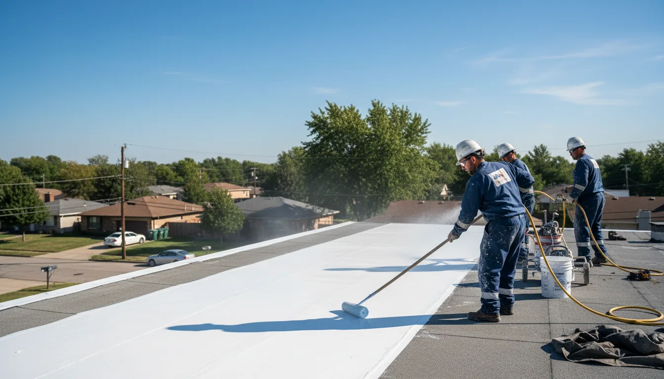 Commercial roof coating in Fayetteville, NY near me